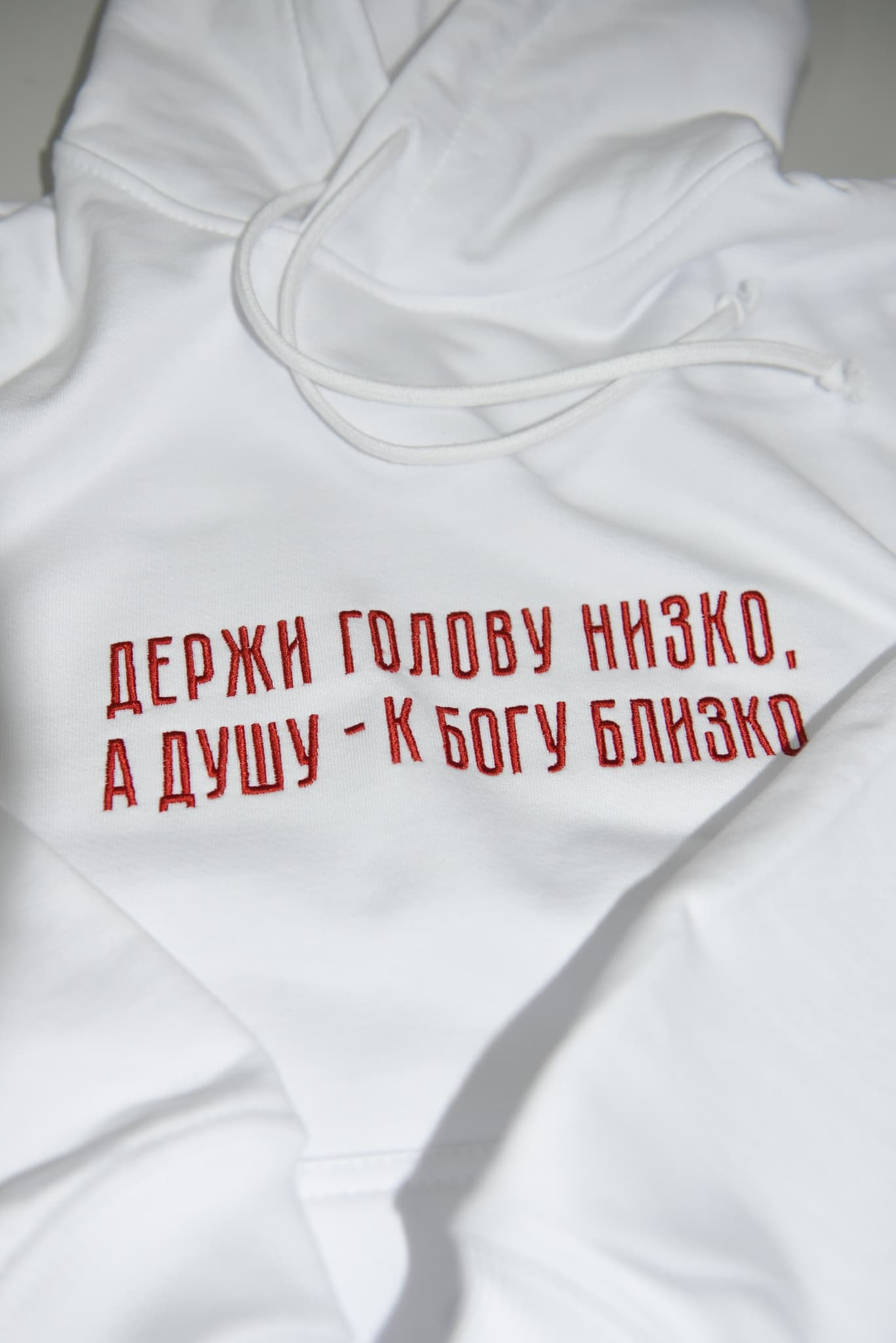 Худи с вышивкой "Держи голову низко" thumbnail 1