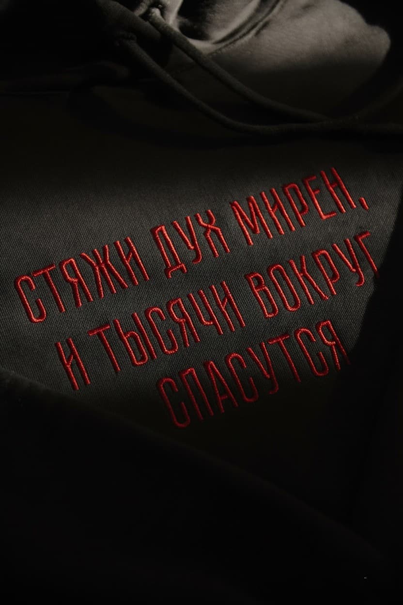 Худи с вышивкой "Стяжи дух мирен" thumbnail 11