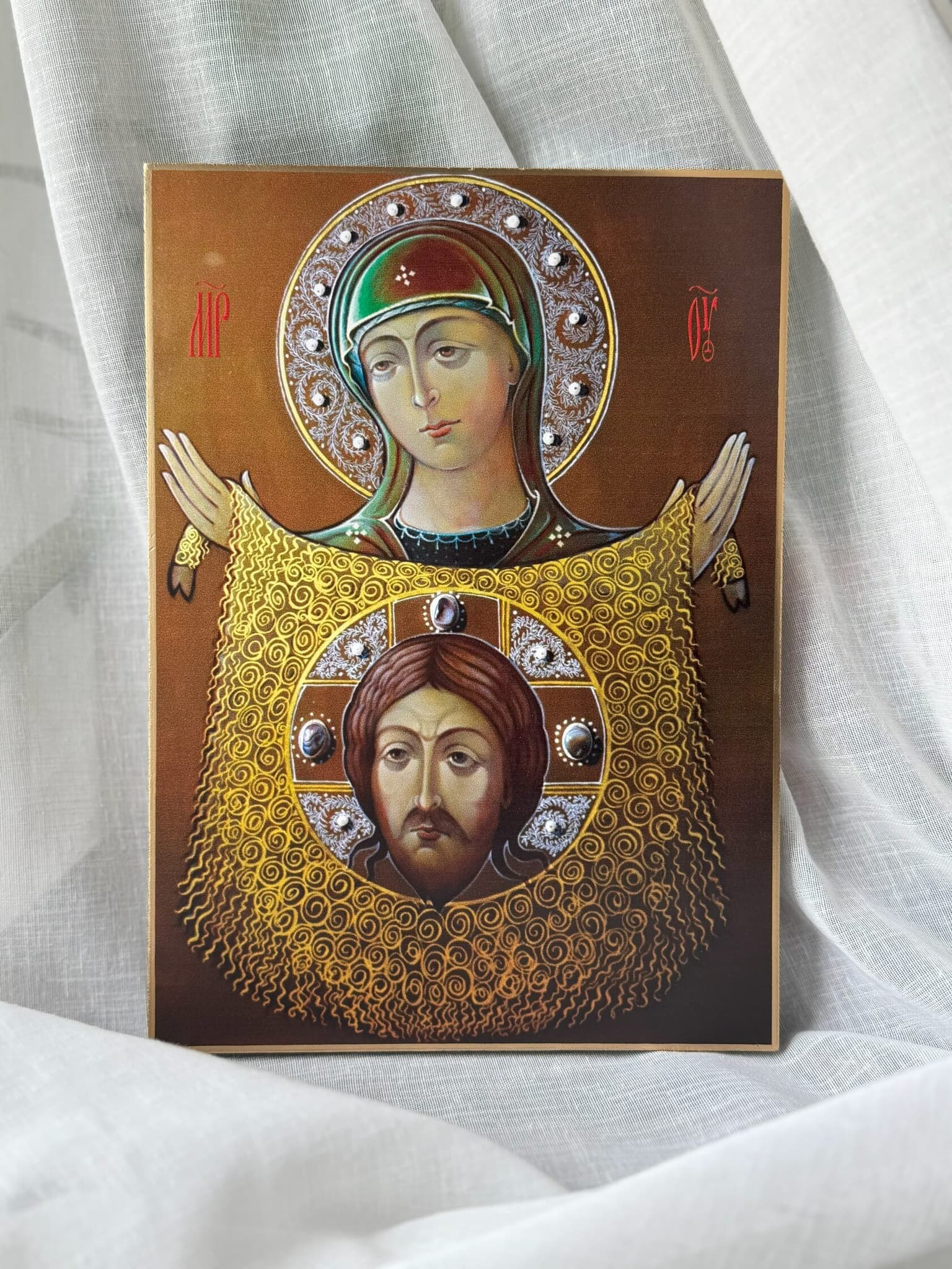 Икона Богородицы "Руно" . Авторская икона о. Сергия Баранова