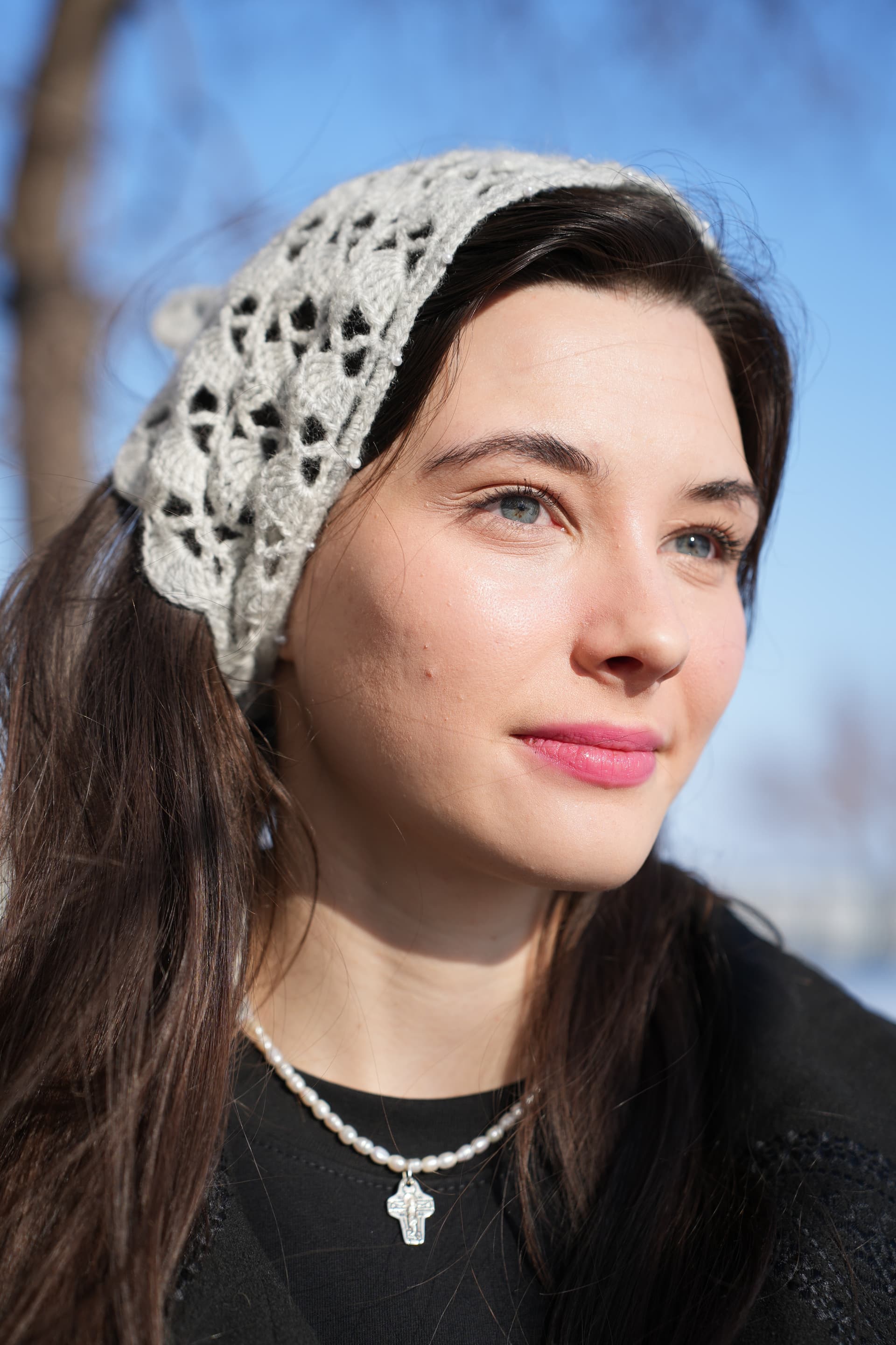 Вязаная косынка серая (Предзаказ) thumbnail 28