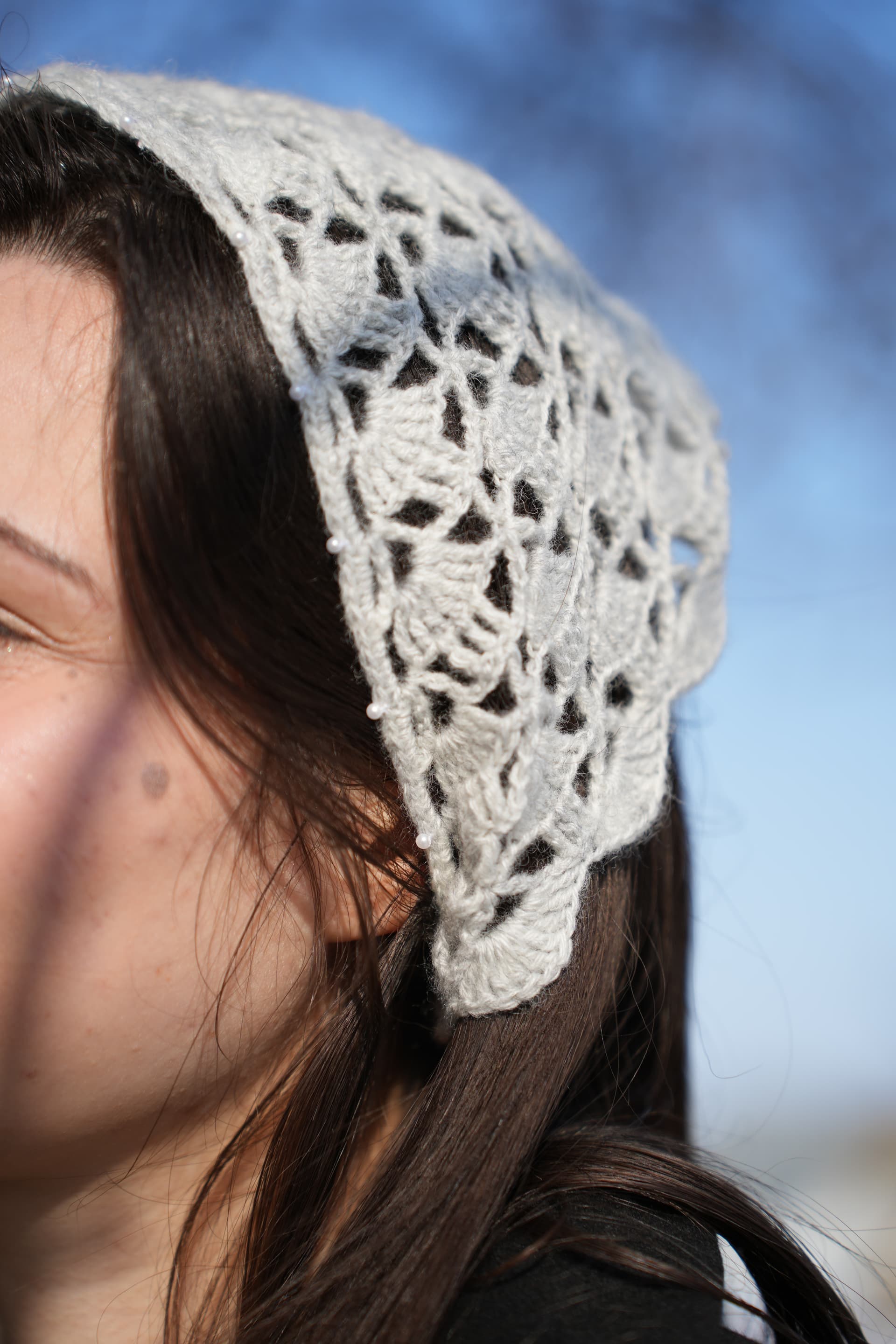 Вязаная косынка серая (Предзаказ) thumbnail 31