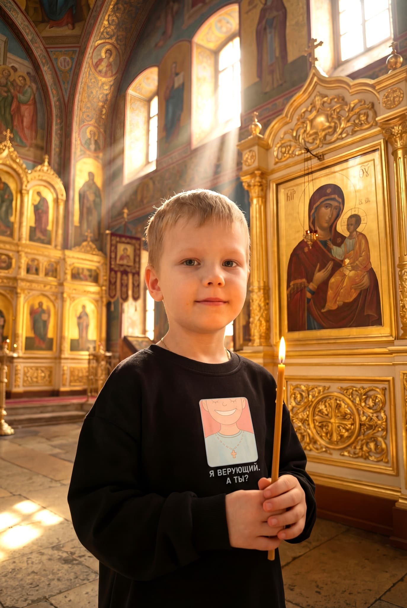 Детский свитшот "Я верующий" image 4