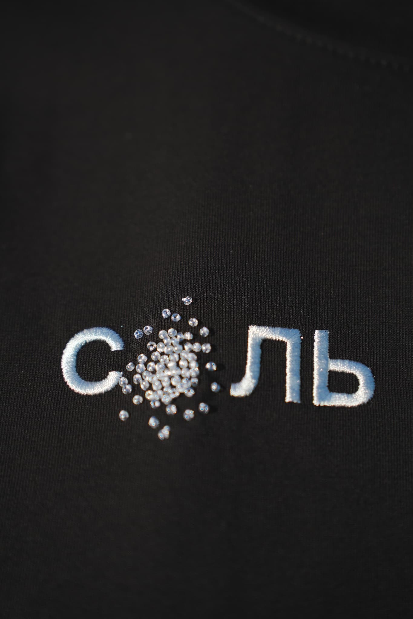 Футболка с вышивкой и бисером "Соль земли" ограниченная серия image 6