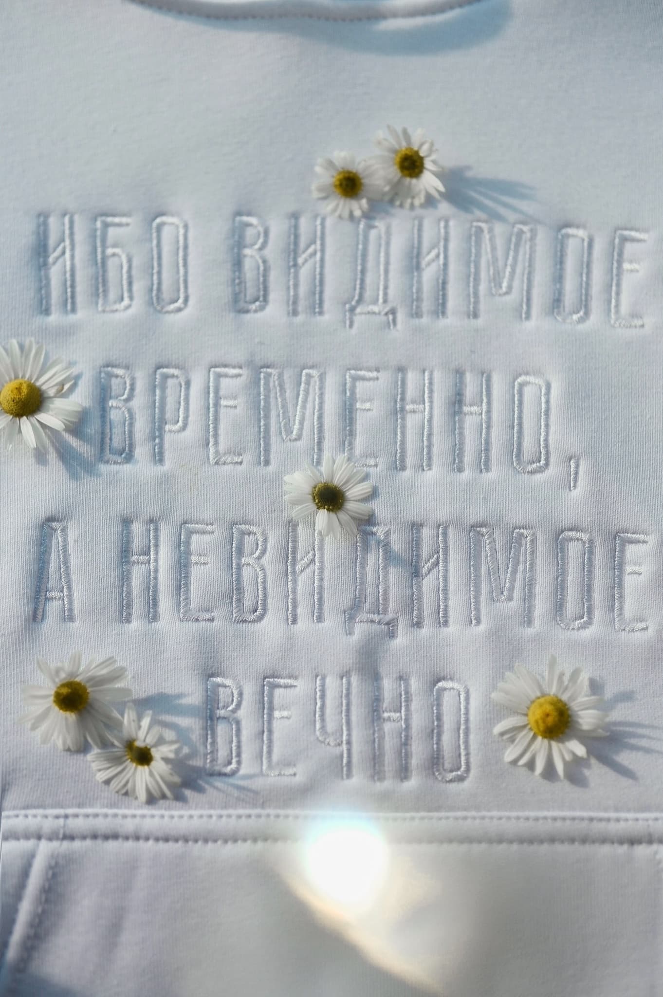 Худи с вышивкой "Ибо видимое временно, а невидимое вечно" image 3