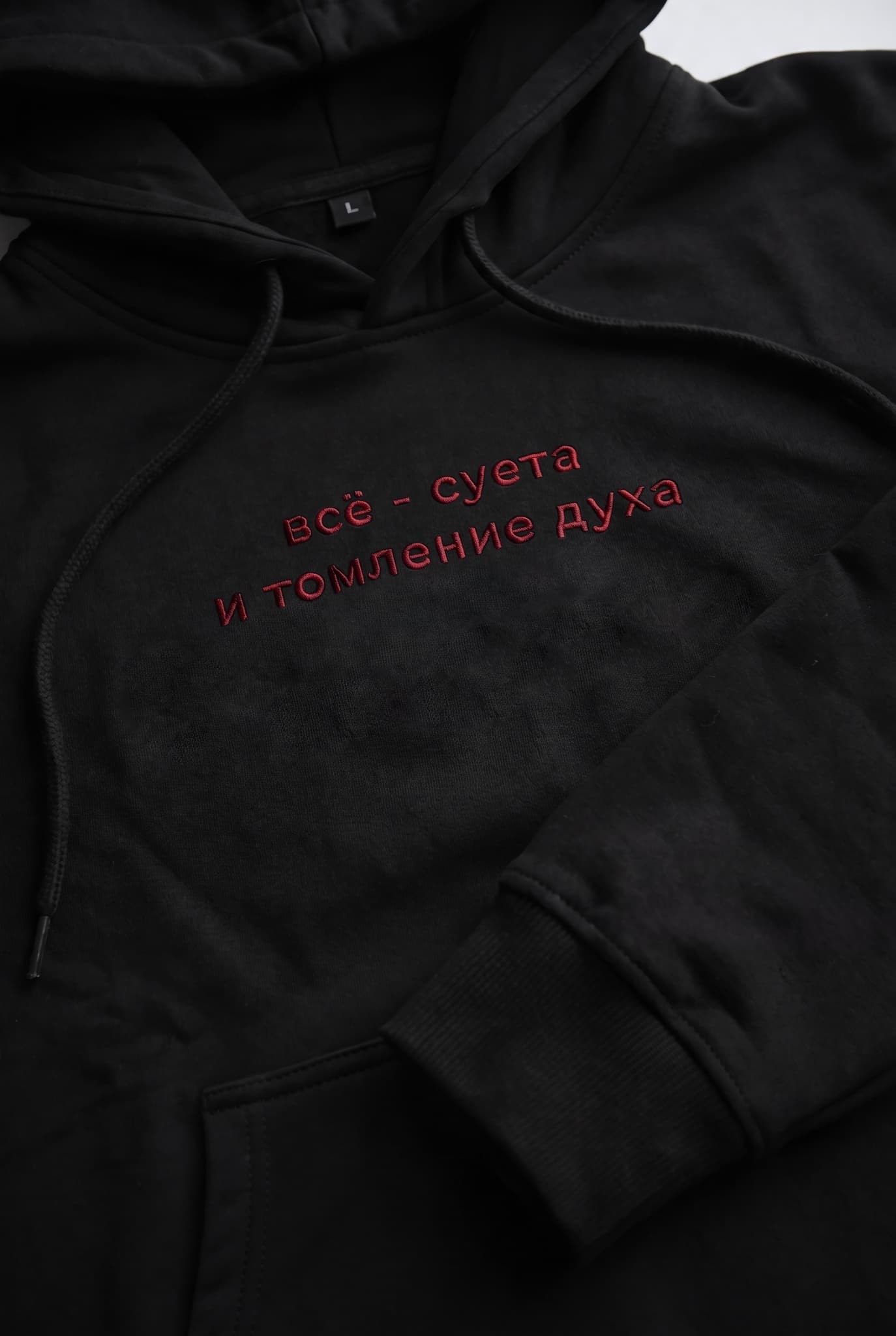 Худи с вышивкой "все - суета и томление духа" image 4