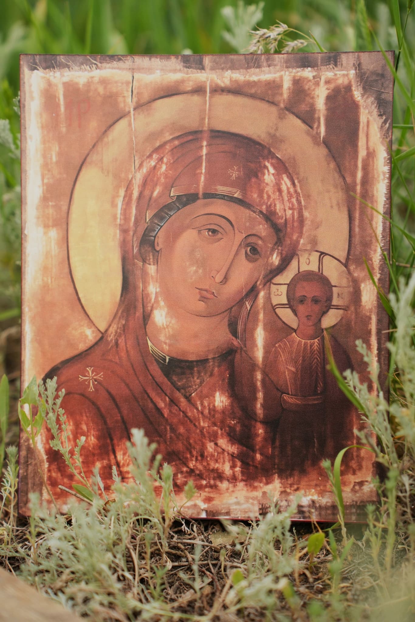 Казанская икона Богородицы. Авторская икона о. Сергия Баранова image 1