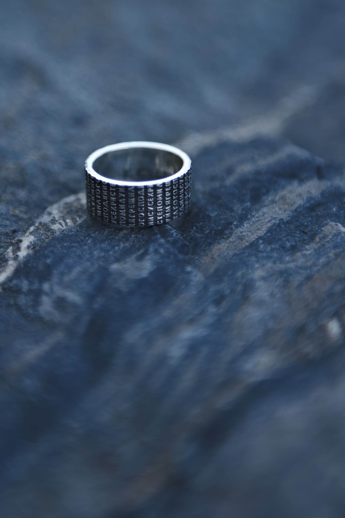 Серебряное кольцо с круговой Иисусовой молитвой (Предзаказ) image 3