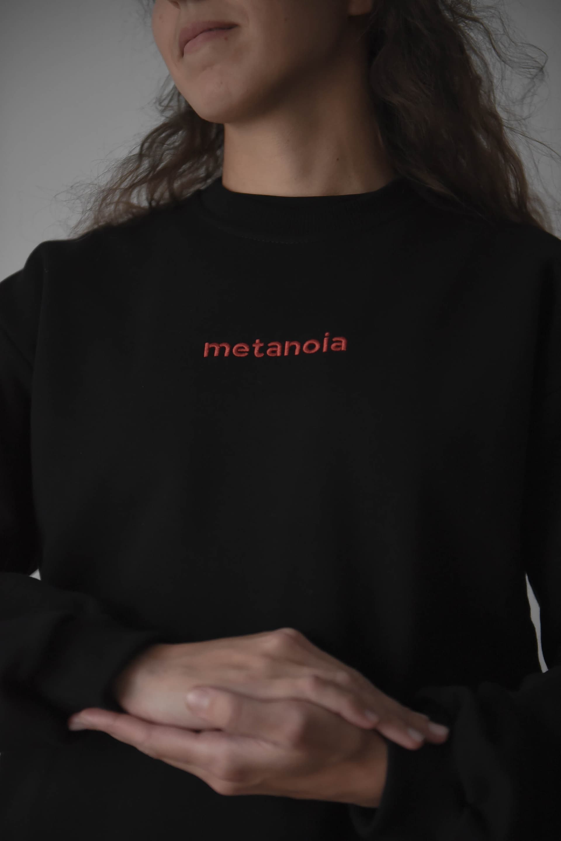 Свитшот с вышивкой "Metanoia"(покаяние) image 23