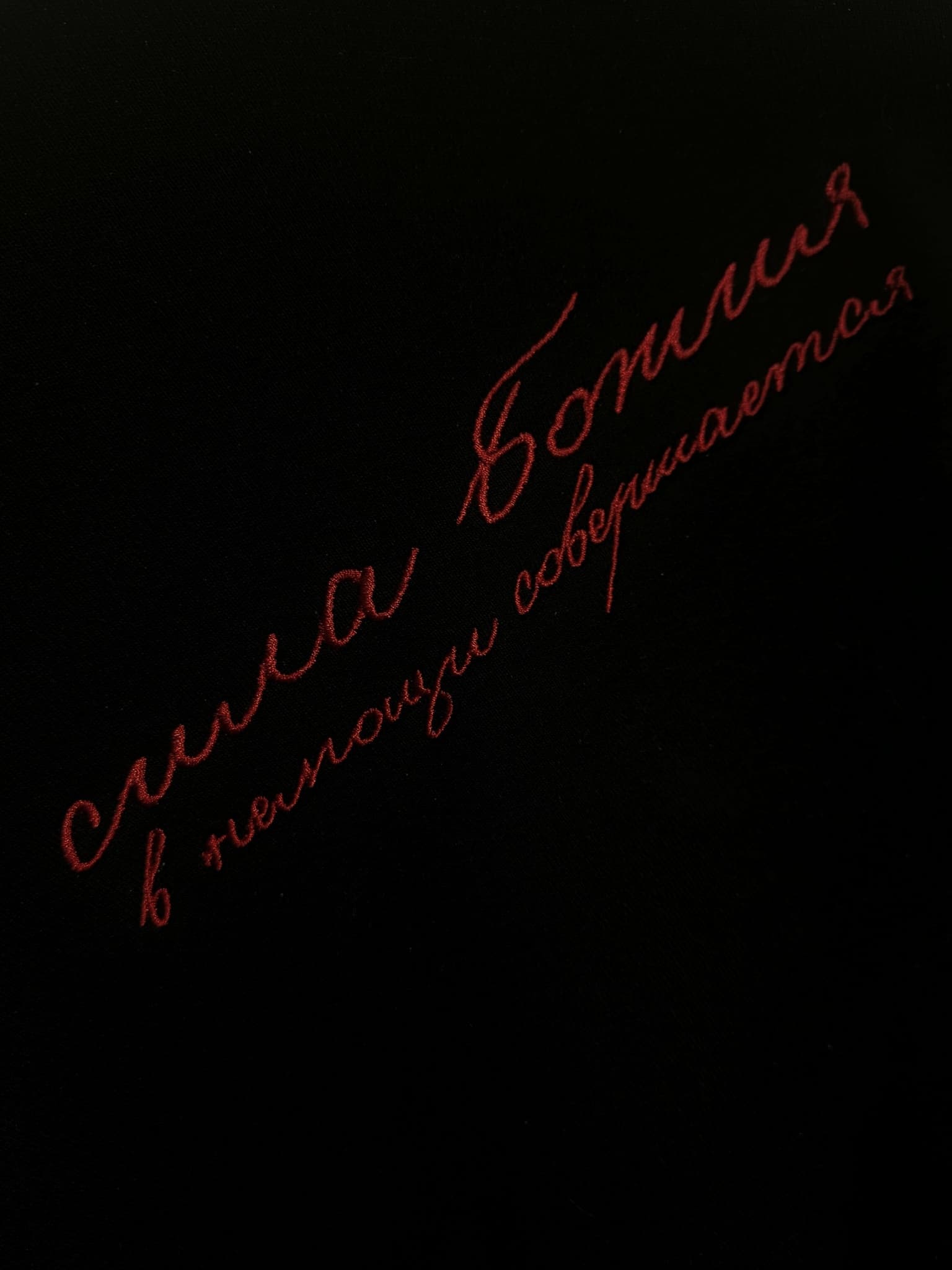 Свитшот с вышивкой "Сила Божия" (курсив) image 3